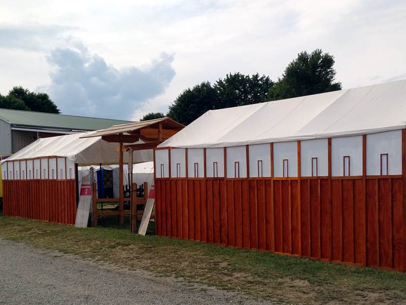 Clan Yama Kaminari's new Pennsic Camp Walls