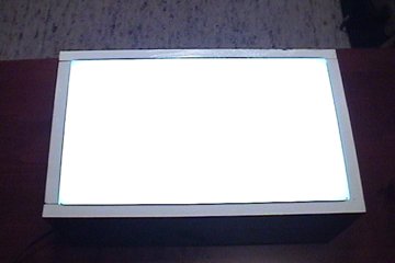 Light box illuminated.