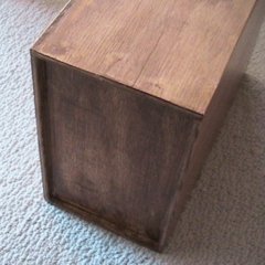 The bottom of the wastebasket